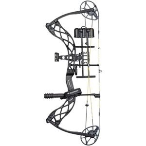 DIAMOND ARCHERY Deploy SB Fully Adjustable Equipped Durable Compound Bow with R.A.K. Package - RH, 60 Lbs, Black