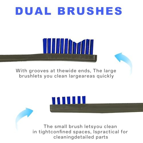 Pro Gun Cleaning Brushes Set: 10-Pack Double-Ended Nylon Brushes, 7" Kit - Image 3