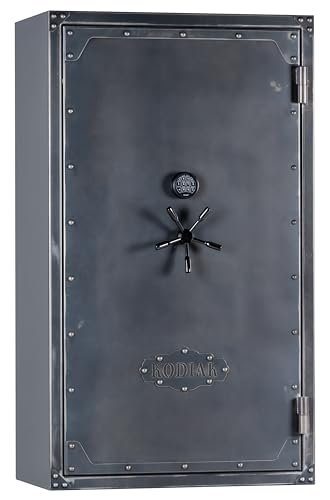 Kodiak Home Gun Safe for Rifles & Pistols | KSX7141 by Rhino Metals with New SafeX Security System | 63 Long Guns & 10 Pistol Pockets | 60 Minute Fire Protection | Antiqued Finish | 801lbs