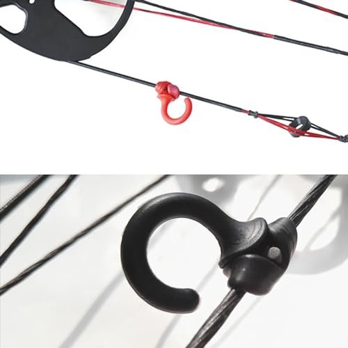 Archery Bow Stabilizer Set: 4-Pack Black Rubber Compound Bow String Dampeners - Image 7