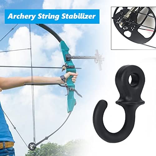 Archery Bow Stabilizer Set: 4-Pack Black Rubber Compound Bow String Dampeners - Image 3