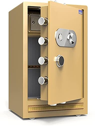 Steel Safe Fireproof Waterproof Safe Security Safe Large Fireproof Safe Password Security Key Lock Storage Box for Home Business Office Filing Cabinets for Home Office Gun Cash Use Storage (