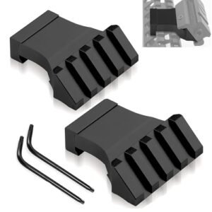 Picatinny Offset Rail Mounts, 45 Degree Picatinny Offset Aluminum Rail Low Profile Mount for lashlight Laser Sights Optics