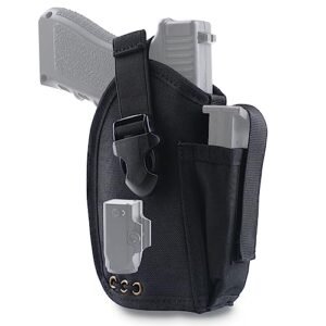 MCCC Compact OWB Holster for Pistols with Flashlight or Laser, Everyday Carry for Right Hand Universal Accessories