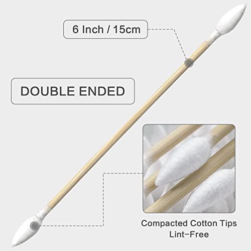 400PCS 6" Double-Ended Gun Cleaning Swabs - Lint-Free Bamboo Tips - Image 2