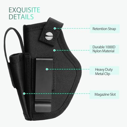 Universal IWB/OWB Gun Holster for 9mm & 380 Pistols – Fits Glock, S&W, Sig - Image 3