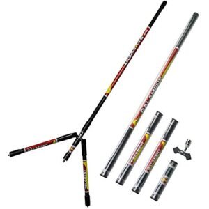 AMEYXGS Archery Bow Stabilizer Balance Bar Set 30" Main Rod 10" Sided Rod 4" Extension Pole Carbon Fiber Stabilizer Silencer Damping Balance Rod System for Compound Recurve Bow (Type2)