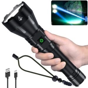 Rechargeable Flashlights High Lumens, 990000 Lumens Super Bright Flashlight, 5 Modes LED Powerful Flashlight Adjustable & Waterproof, Versatile Tactical Flashlight for Emergencies, Hiking, Camping