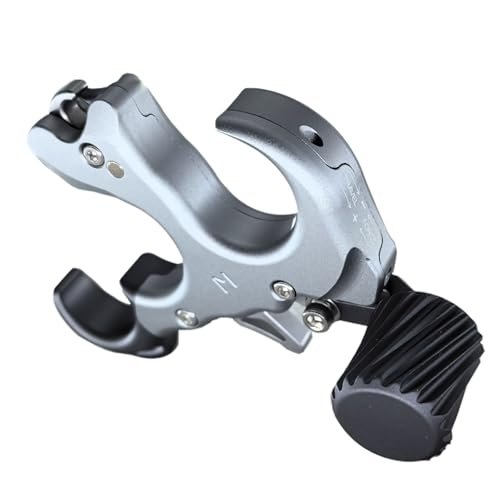 Adjustable Archery Compound Bow Release Aid with Wrist Strap – Gray - Image 2