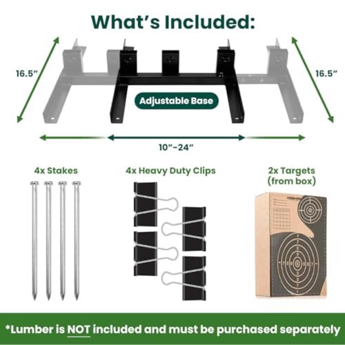 Adjustable Archery Target Stand Base with Clips and Ground Anchors - Image 5
