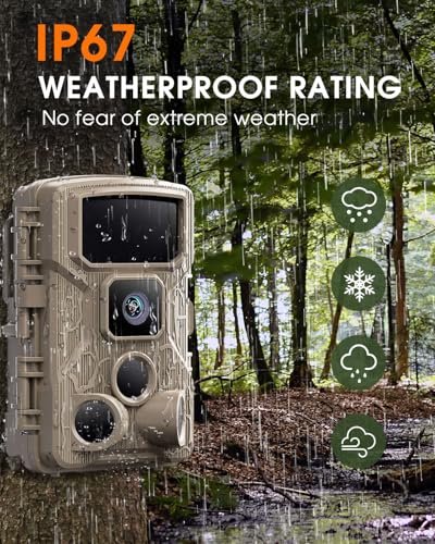 Punvoe 4K WiFi Trail Camera 64MP with Night Vision & 64GB Card - Image 5