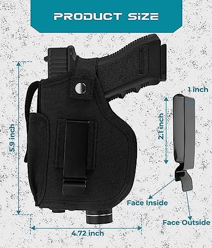 Premium Tactical Laser Holster for Glock 9mm Concealed Carry IWB OWB Mag Pouch - Image 4