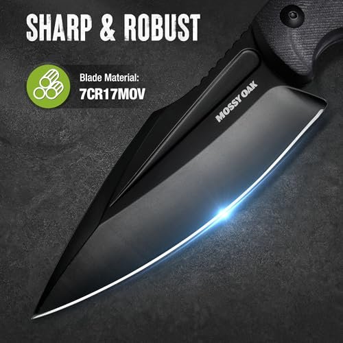 Mossy Oak Tactical Fixed Blade Survival Knife - G10 Handle Outdoor Camping Gear - Image 3