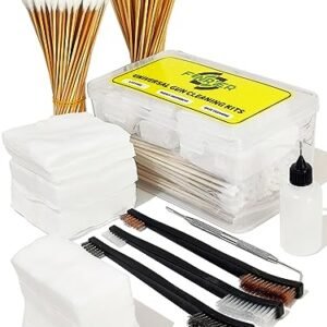Funryer 505PCS Gun Cleaning Kits, 200PCS 6" Gun Cleaning Swabs and 150PCS 3x3 Gun Cleaning Patches + 150PCS 3x1.5“ Gun Cleaning Patches Lint Free with Gun Cleaning Brushes in Storage Case