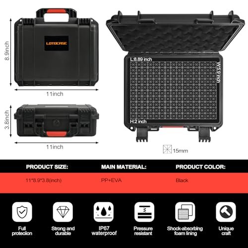 LOTOCASE TSA Approved Waterproof Pistol Case with Custom Foam Insert - Image 4