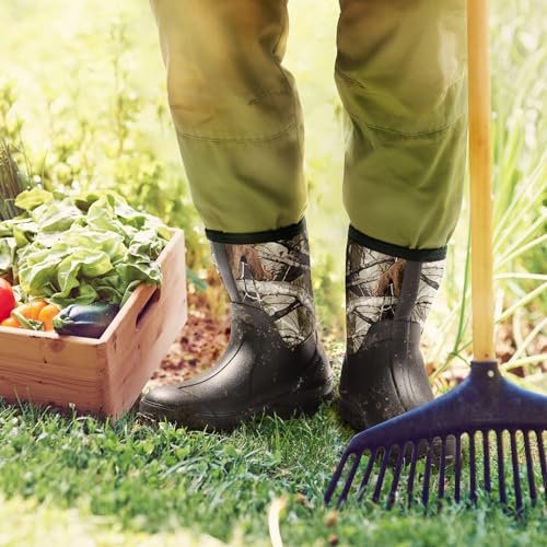 TIDEWE Men's Waterproof Hunting Boots: Insulated Neoprene Camo Work Boots Size 10 - Image 6