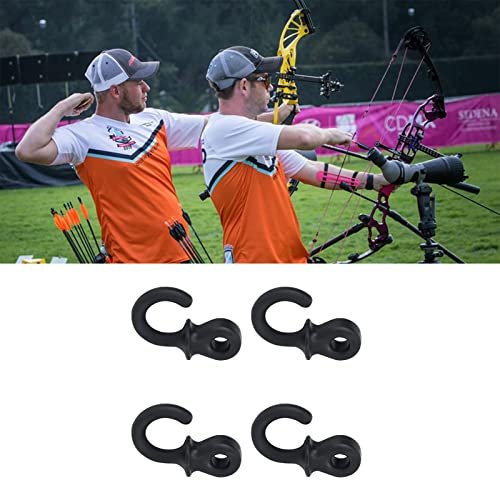 Archery Bow Stabilizer Set: 4-Pack Black Rubber Compound Bow String Dampeners - Image 4