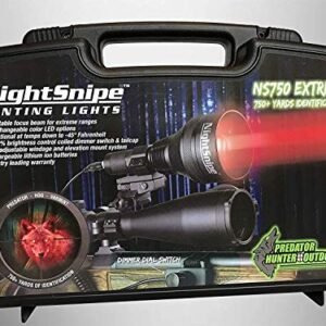 NightSnipe NS750 Signature Series Coyote-Hog-Predator Hunting Light Kit (Class-4) (Red NS750, Red Headlamp)
