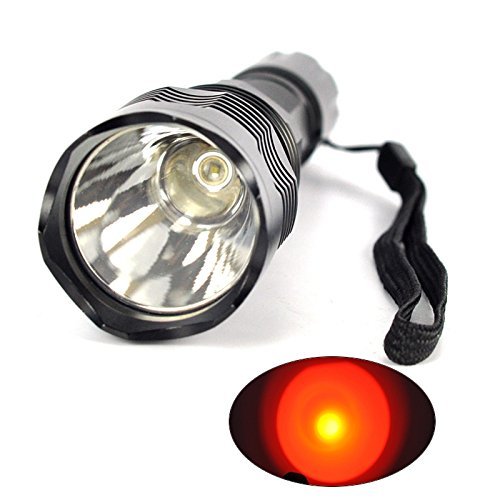 HS-802 LED Red Light Hunting Flashlight – 250 Yards, Mount & Switch - Image 2