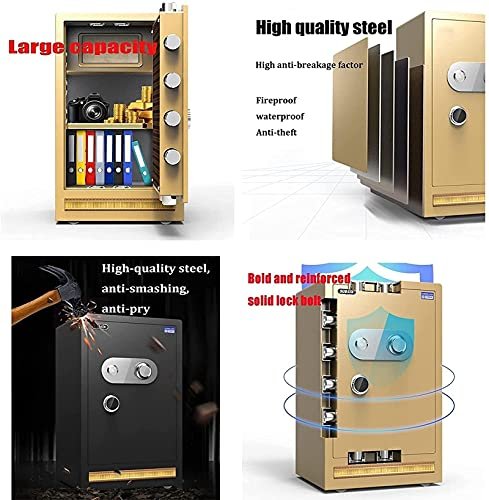 Large Fireproof Waterproof Steel Safe with Key & Digital Lock for Home & Office - Image 3