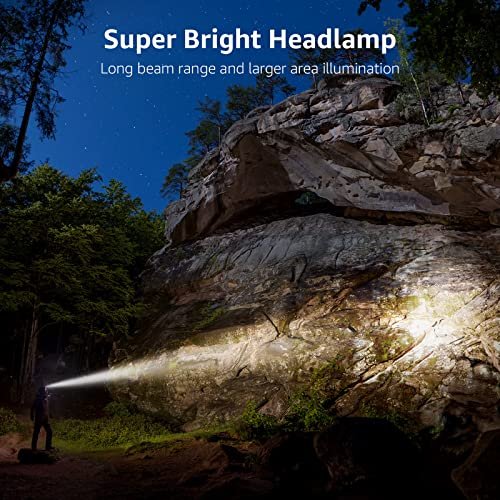 Rechargeable LED Headlamp 2-Pack: Waterproof Camping Hiking Headlight 5 Modes - Image 2