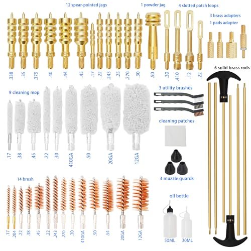 Pro Universal Gun Cleaning Kit: Brass Rods, Multi-Caliber Firearm Maintenance Set - Image 3