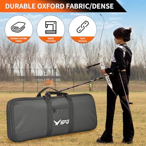 SPG Takedown Recurve Bow Case – Soft Double-Layer Archery Bag Black - Image 6