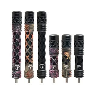 HNZMDY 5"/8" Compound Bow Stabilizer Shock Absorber Aluminum Alloy Machining Vibration Dampening for Compound Bow Archery Hunting Shooting (8 inch, Camo)