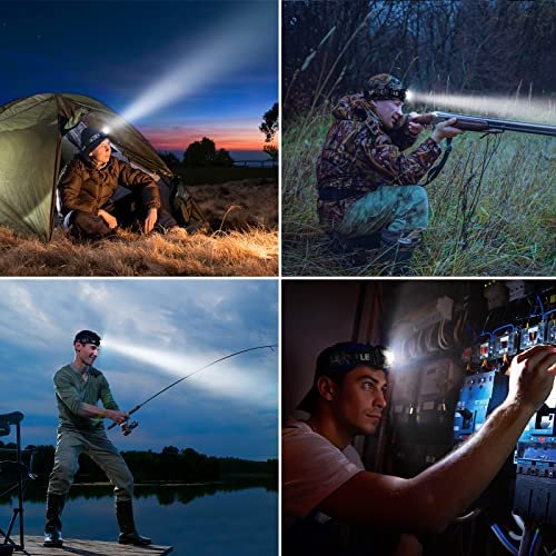 Rechargeable LED Headlamp 2-Pack: Waterproof Camping Hiking Headlight 5 Modes - Image 9