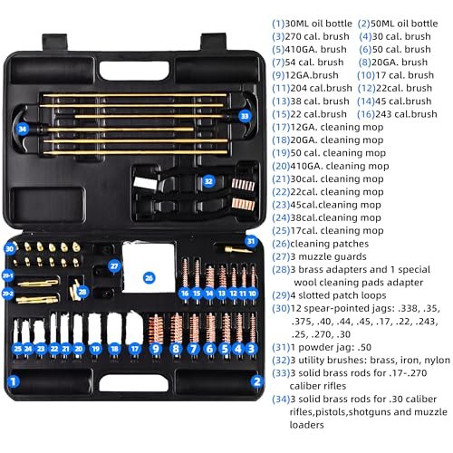 Pro Universal Gun Cleaning Kit: Brass Rods, Multi-Caliber Firearm Maintenance Set - Image 2