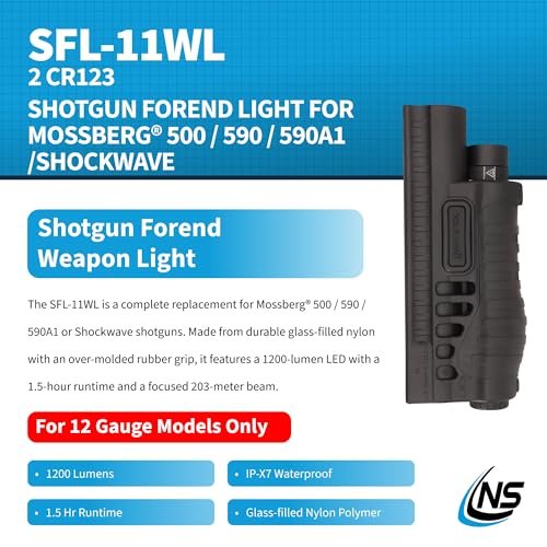 Nightstick SFL-11WL Shotgun Forend Light with Green Laser & 150 Lumens - Image 2