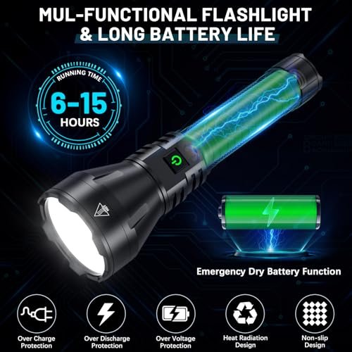 Ultra Bright 990000 Lumen Rechargeable LED Flashlight, Waterproof 5-Mode - Image 4