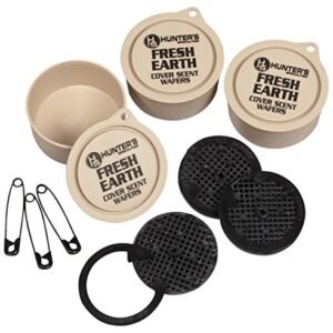 Hunters Specialties Long Lasting Fresh Earth Cover Scent Wafers for Hunting - 9 Wafers Per Pack, 3 Storage Containers Included