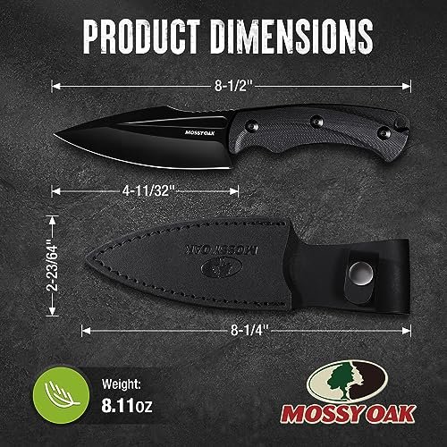 Mossy Oak Tactical Fixed Blade Survival Knife - G10 Handle Outdoor Camping Gear - Image 2