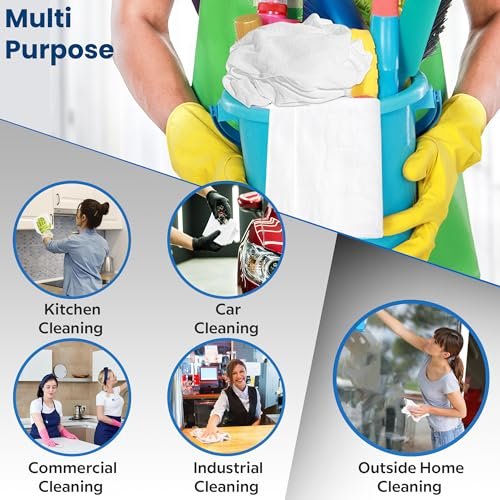 Lint Free Cotton Cleaning Rags 15 Pack – Soft, Reusable T-Shirt Cloths - Image 5