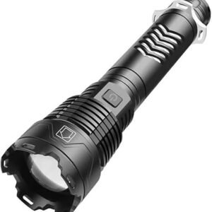 GeRRiT LED Flashlight Pack, Zoomable Tactical Flashlights with High Lumens and 5 Modes for Emergency and Outdoor Use -Camping Accessories (Size : Large)