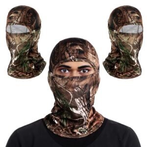 Rionaty 3 Pcs Men's Balaclava Masks Hunting Face Mask Camo Ski Masks Windproof Full Face Mask Outdoor Sports Ski Snowboarding Motorcycle Tactical Men Women
