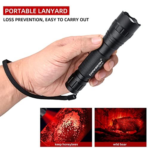 Rechargeable Red Light Flashlight Zoom LED for Hunting & Astronomy - Image 4