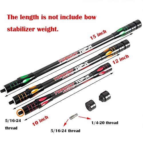 12" Carbon Fiber Archery Stabilizer Bar for Compound and Recurve Bows - Image 3
