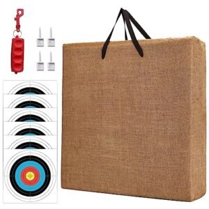 LWANO 20'' Straw Target - Archery Bow & Arrow Target for Backyard on Recurve &Traditional& Longbow (Straw Target-20'')