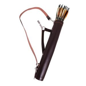 Generic Traditional Archery Quivers for Hunting- Back/Hip/Side Quiver for Arrows- Traditional Shoulder Back Archery Products for Archery & Hunting Sports, brown