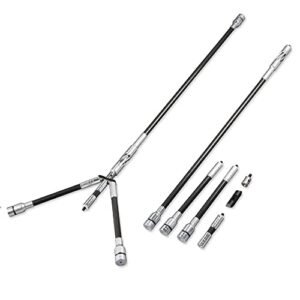 HNZMDY 30" 10" 4" Archery Bow Stabilizer Set Carbon Fiber Balance Bar Stabilizer for Recurve Bow and Compound Bow Hunting Shooting (Bow stabilizer Set 2)