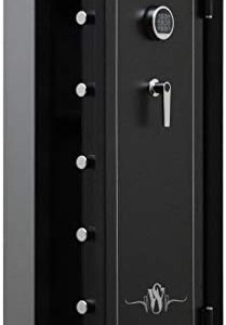 STEELWATER GUN SAFES New Improved E.M.P Proof, 16 Long Gun, 60 MInute Fire Protection, Auto LED LIghting, Dehumidifier, and Door Organizer kit, for Rifles, Pistols, and other valuables. AMEGS5922-EMP