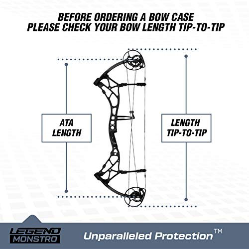 Legend Monstro Compound Bow Case: Padded 44" Travel Archery Storage Bag with Arrow Tube - Image 5