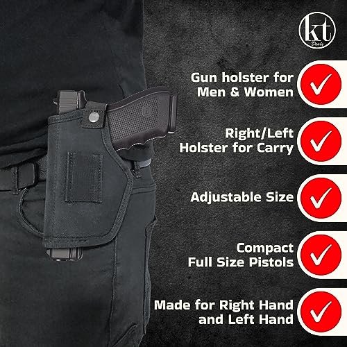 thumbnail image 2 of Universal IWB OWB Gun Holster Right Left Hand Pistol Holster With Magazine Pouch 2 of 11
