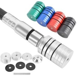 wolfman Archery Bow Stabilizer Weight Kit Detachable Bow Stabilizer Weights Kit Universal 5/16 Thread Counterweight Kit Bow Riser Counterweight for Compound Bow Recurve Bow Balance Bar (Blue)