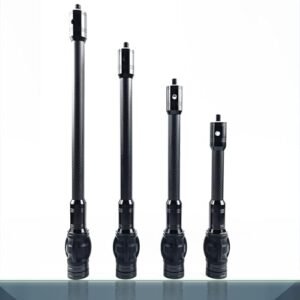 Archery Bow Stabilizer for Compound and Recurve Bows – Carbon Fiber Bar with Damping System and Weights, Comes in 6 8 10 12 Inch Lengths, Lightweight for Hunting and Target Shooting