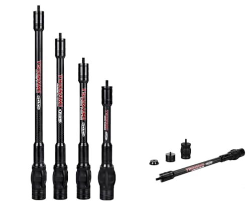 LWANO Compound Bow Archery Stabilizer 12 Inch Balance Bar for Vibration Reduction, Carbon Fiber Lightweight and Durable, Ideal for Hunting and Target Shooting (12 inch)