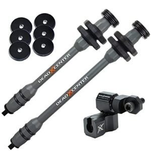 Dead Center Archery Products Dead Level Hunter XS Lite Carbon Stabilizer Kit (10 & 8, Grey)