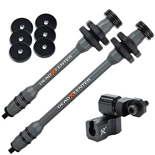 Dead Center Archery Products Dead Level Hunter XS Lite Carbon Stabilizer Kit (10 & 8, Grey)